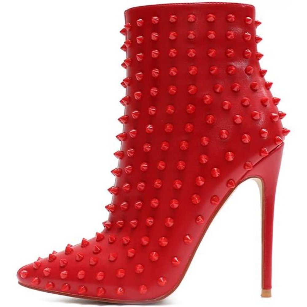 💋RESERVED: COLETER WOMEN’S FASHION STILETTO ANKLE BOOTIES with RIVETS!!!
